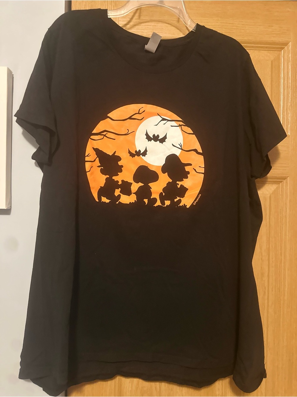 Women’s Halloween Graphic Short Sleeve Tee in Black and Orange